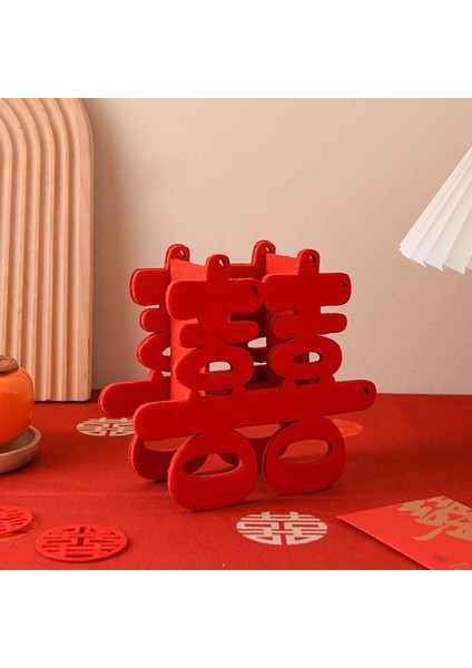 Odası Için Çin Düğün Dekorasyonu 3D Çift Mutluluk Süslemeleri (Yurt Dışından)