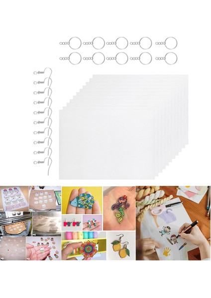 20X Isı Büzülme Çarşafları Dıy Süslemeleri Çocuklar Yeni Başlayanlar Kartı Beyaz 20CMX14.5CM Yapmak (Yurt Dışından) indirimleri