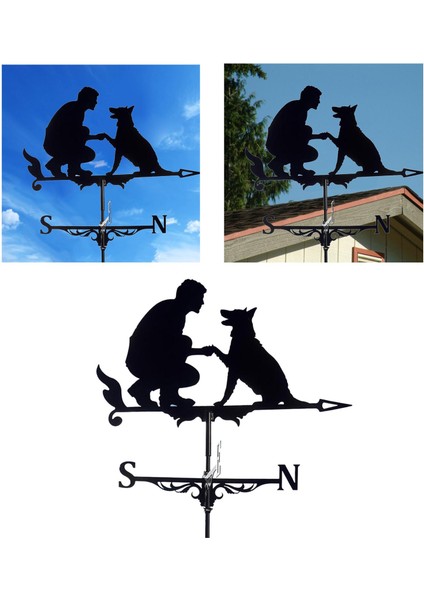 Demir Açık Braket Weathervan Cupolas Scene Köpek 1 (Yurt Dışından) modelleri