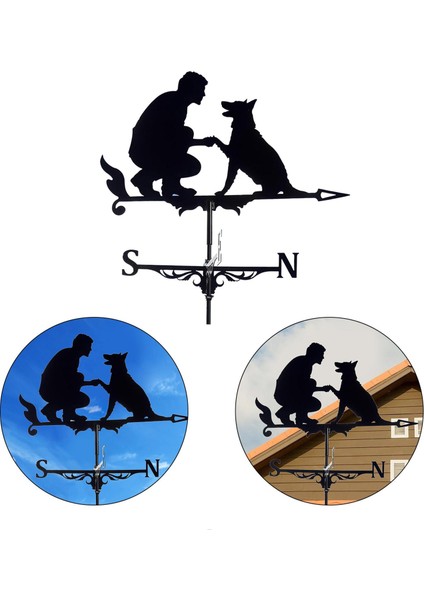 Demir Açık Braket Weathervan Cupolas Scene Köpek 1 (Yurt Dışından) fırsatları