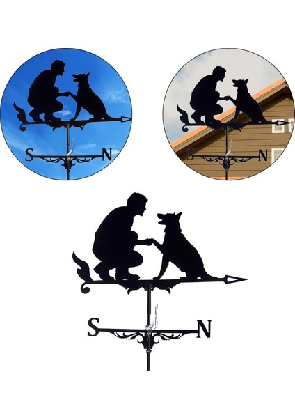 Demir Açık Braket Weathervan Cupolas Scene Köpek 1 (Yurt Dışından) indirimleri