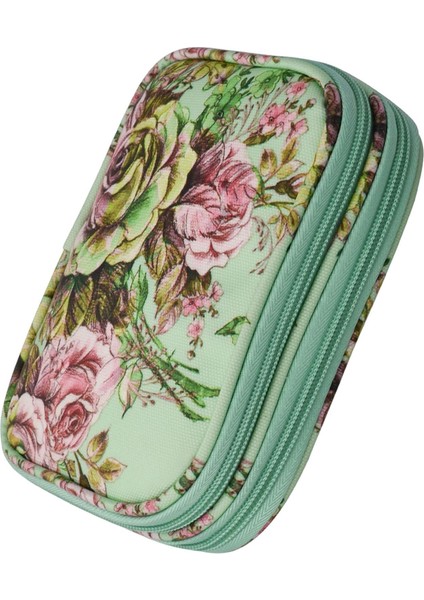 1 Boş Örgü Dairesel Çanta Depolama Ör Çift Fermuarlı Yeşil Şık (Yurt Dışından)