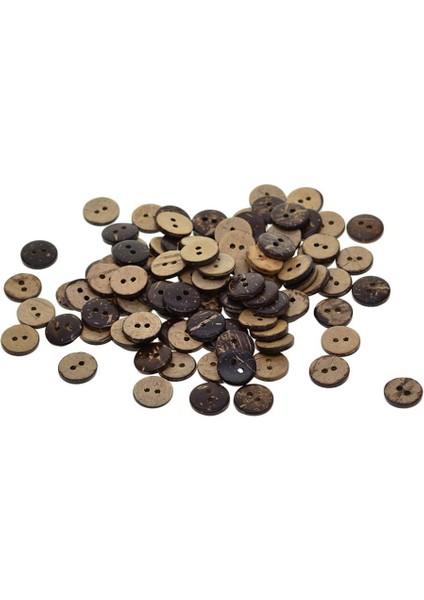 Çok 200 12.5mm Ahşap Ş Düğmeleri 2 Kart Yapımı Dıy El Sanatları Dekor (Yurt Dışından)