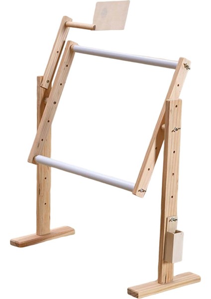 Ahşap Çapraz Ş Standı Nakış Çerçevesi Standı 360 Döndürülmüş Goblen Çerçeveleri (Yurt Dışından)