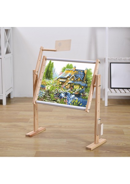 Ahşap Çapraz Ş Standı Nakış Çerçevesi Standı 360 Döndürülmüş Goblen Çerçeveleri (Yurt Dışından) modelleri