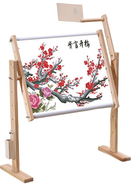 Ahşap Çapraz Ş Standı Nakış Çerçevesi Standı 360 Döndürülmüş Goblen Çerçeveleri (Yurt Dışından) fırsatları
