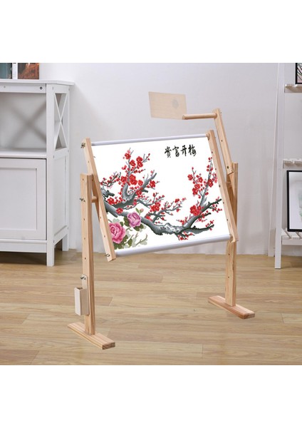 Ahşap Çapraz Ş Standı Nakış Çerçevesi Standı 360 Döndürülmüş Goblen Çerçeveleri (Yurt Dışından) indirimleri
