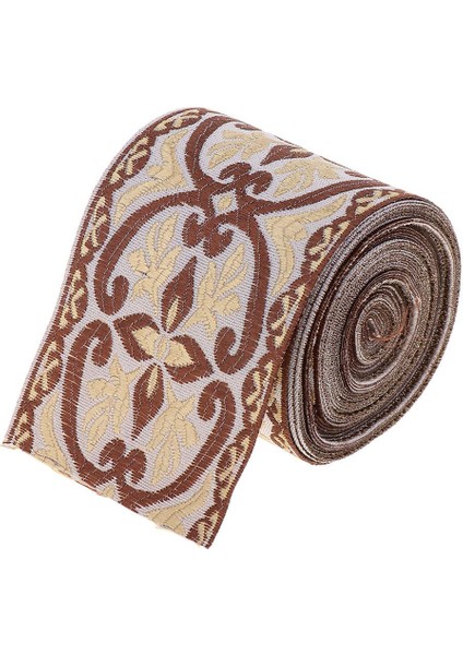 5 Metre Jakard Dokuma Dantel Nakış Giyim Şapkası Dekoru (Yurt Dışından)