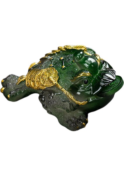 Heykelcik Değiştiren Çay Evcil Süsleri Üç Ayaklı Zenginlik Kurbağa Yeşil S (Yurt Dışından) fiyatları