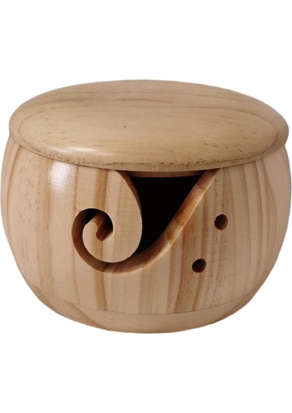 Örgü Ipliği Ahşap Kapaklı Ahşap I Kase Depolama Kapaklı (Yurt Dışından)