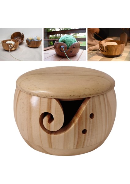 Örgü Ipliği Ahşap Kapaklı Ahşap I Kase Depolama Kapaklı (Yurt Dışından) indirimleri