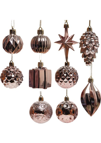Kutlama Festivali Doğum Günü Için 10 Xmas Küçük Kolye Noel Topları Altın (Yurt Dışından)
