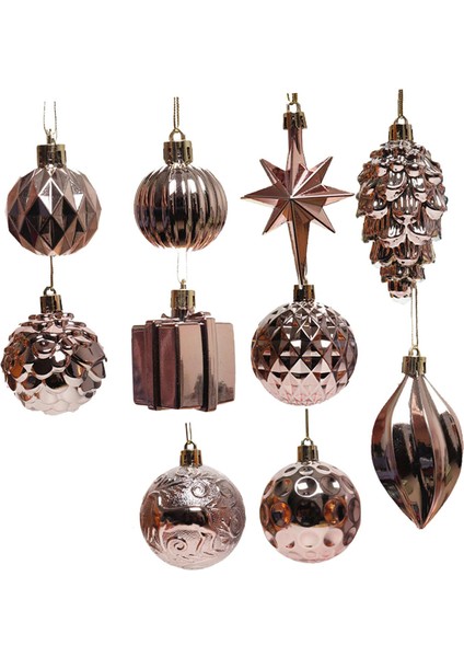 Kutlama Festivali Doğum Günü Için 10 Xmas Küçük Kolye Noel Topları Altın (Yurt Dışından)