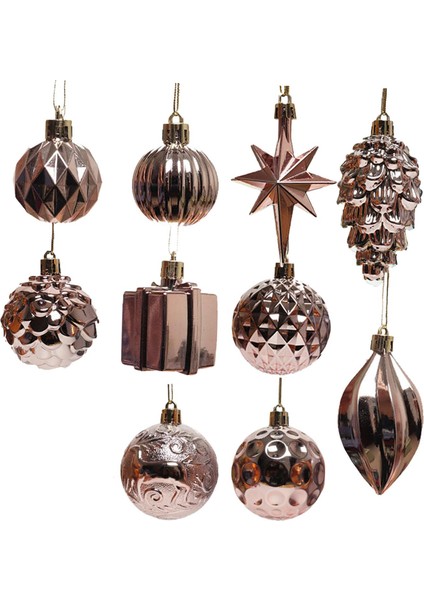 Kutlama Festivali Doğum Günü Için 10 Xmas Küçük Kolye Noel Topları Altın (Yurt Dışından)