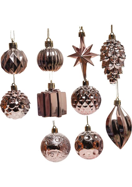Kutlama Festivali Doğum Günü Için 10 Xmas Küçük Kolye Noel Topları Altın (Yurt Dışından)