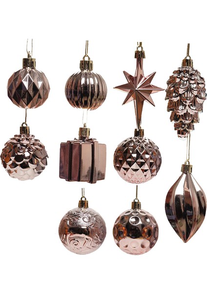 Kutlama Festivali Doğum Günü Için 10 Xmas Küçük Kolye Noel Topları Altın (Yurt Dışından)