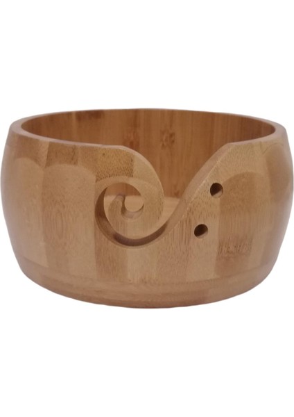 Örgü Ipliği Dia 17.5cm Için Kapaklı Ahşap I Kase Depolama (Yurt Dışından)