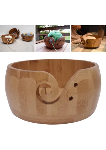 Örgü Ipliği Dia 17.5cm Için Kapaklı Ahşap I Kase Depolama (Yurt Dışından) indirimleri