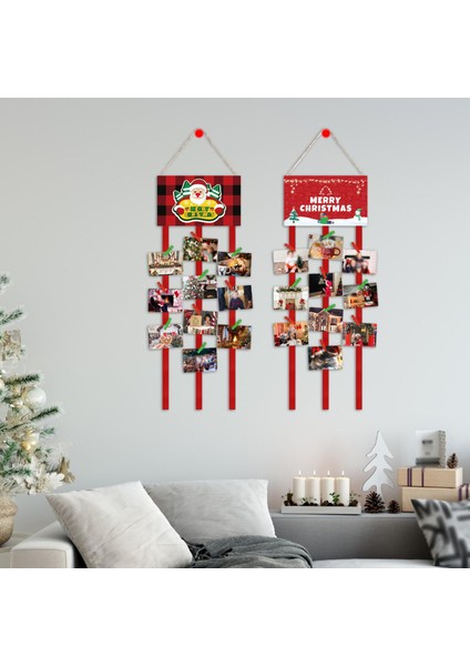 Festival Oturma Odası Noel Dekorasyon Noel Baba Için 2 Noel Kartı (Yurt Dışından) fırsatları
