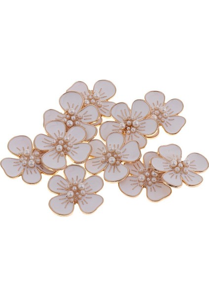 10 Inci 5 Yapraklı Çiçek Düğmesi Kristal Flatback Takı (Yurt Dışından)