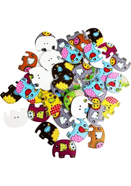 50 Fil Şekli Delikli Düğ Süslemeler (Yurt Dışından)