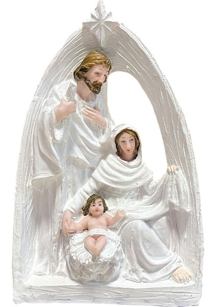 Odası Şömine Tezgahı Için Noel Isa'nın Doğuşu Heykelcik Reçine Süsleme (Yurt Dışından)