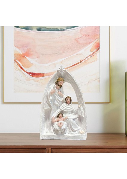 Odası Şömine Tezgahı Için Noel Isa'nın Doğuşu Heykelcik Reçine Süsleme (Yurt Dışından) modelleri