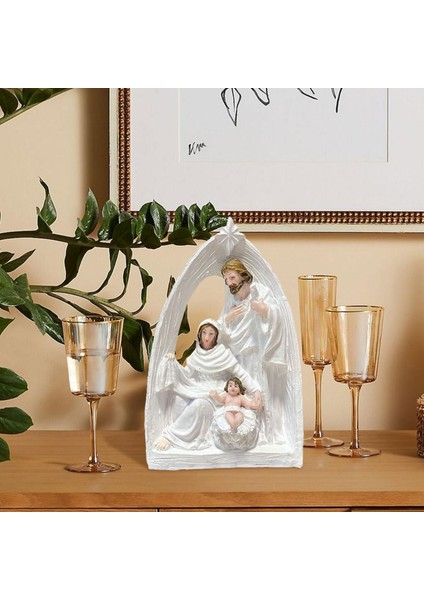 Odası Şömine Tezgahı Için Noel Isa'nın Doğuşu Heykelcik Reçine Süsleme (Yurt Dışından) fırsatları