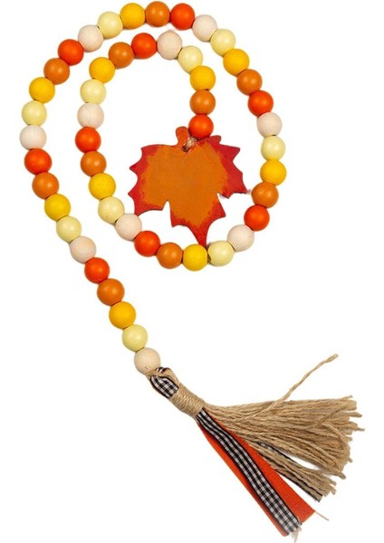 Ahşap Püskül Ülke Çelenk Kolye Dekor Dua 60 cm Akçaağaç Yaprağı (Yurt Dışından)