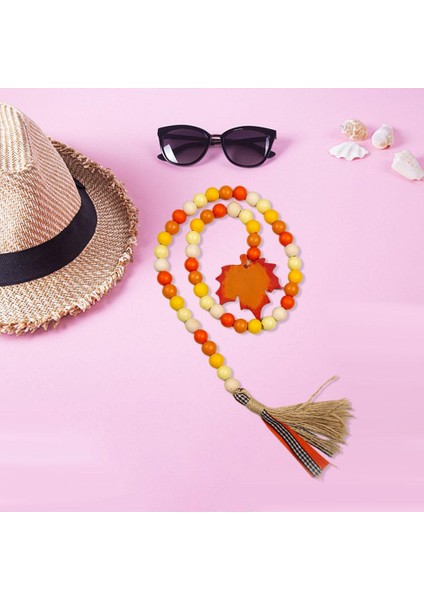 Ahşap Püskül Ülke Çelenk Kolye Dekor Dua 60 cm Akçaağaç Yaprağı (Yurt Dışından) fiyatları