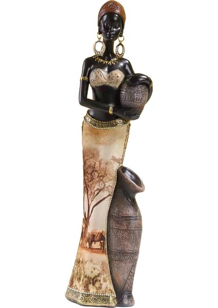 Afrikalı Kadın Heykelcik Raf Dekoru Şö Için El Yapımı El I (Yurt Dışından) modelleri