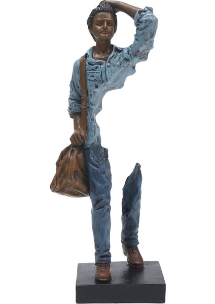 Yaratıcı Figür Heykeli Reçine Kitaplık Balkon Kabini Mavisi Için Insan Heykeli (Yurt Dışından) fiyatları