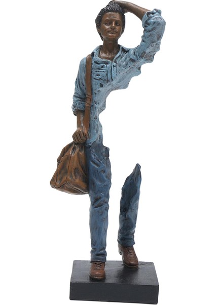 Yaratıcı Figür Heykeli Reçine Kitaplık Balkon Kabini Mavisi Için Insan Heykeli (Yurt Dışından) fırsatları