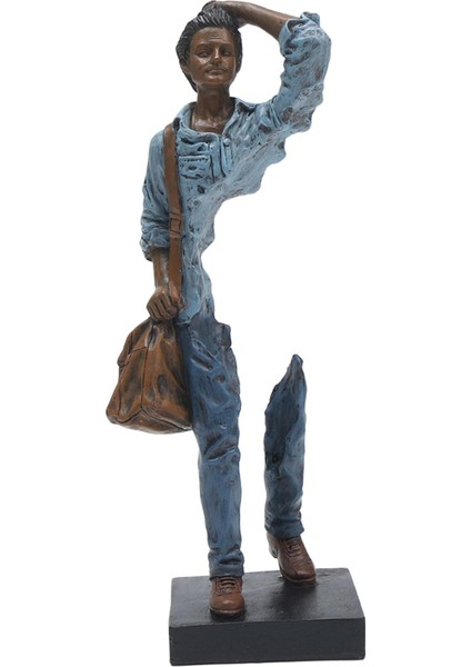 Yaratıcı Figür Heykeli Reçine Kitaplık Balkon Kabini Mavisi Için Insan Heykeli (Yurt Dışından) indirimleri