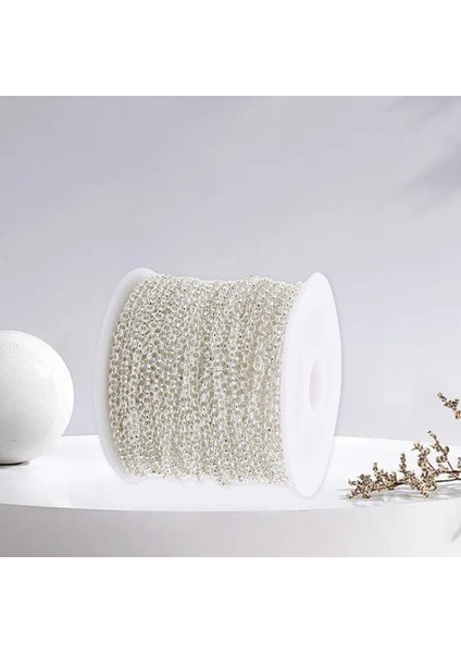 30 Feet 3mm Yuvarlak Bağlantılar Zinciri Kolye Bilezik Kolye Takı Yapımı Için (Yurt Dışından) indirimleri