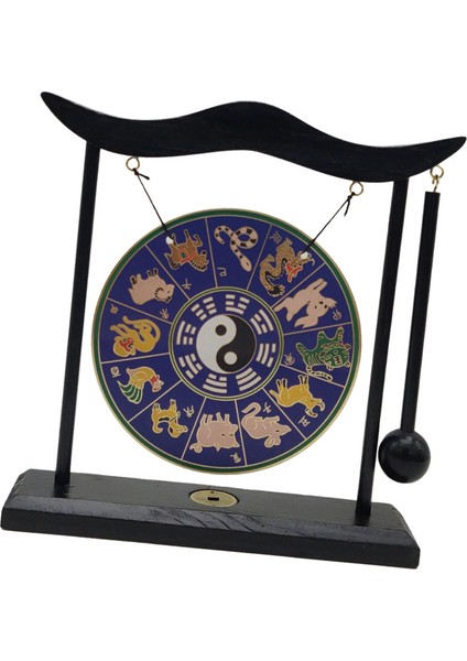 Gong Süsleme Pirinç Feng Shui Masaüstü Gong Rüzgar Gongları Çin Gong Çan F (Yurt Dışından) fiyatları