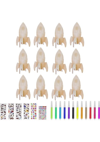 Ahşap Şekiller Art Craft Cadılar I I Için Bitmemiş Ahşap Kesikler 12 Aksesuarlar (Yurt Dışından)