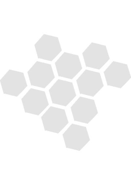 12 Altıgen Şekilli 3D Efektli Çıkartmaları (Yurt Dışından)