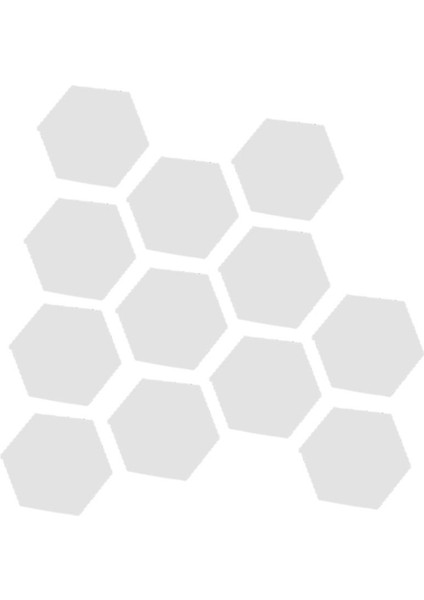 12 Altıgen Şekilli 3D Efektli Çıkartmaları (Yurt Dışından) modelleri