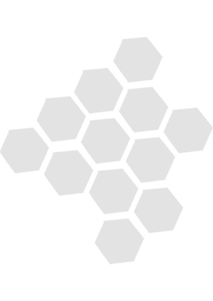 12 Altıgen Şekilli 3D Efektli Çıkartmaları (Yurt Dışından) indirimleri