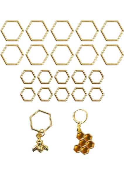 22 Parça Örgü Tığ Işaretleyici El Sanatları Çinko Alaşımı (Yurt Dışından)