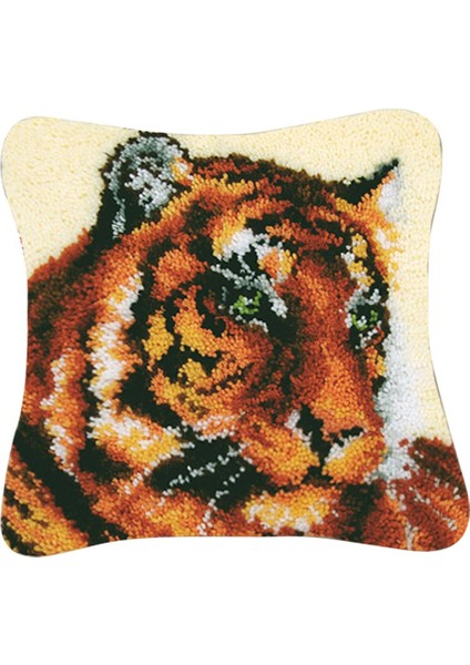 Tiger Mandalı Halı Setleri Başlayanlar Şkinler Için Iılıfı Yapımı 43X43CM (Yurt Dışından)