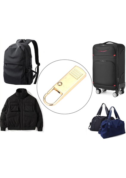 6'lı Paket Metal Çıkarılabilir Fermuar Sabitleyici Fermuar Etiketleri Çantalar Için Çekme Ucu, Altı (Yurt Dışından) modelleri