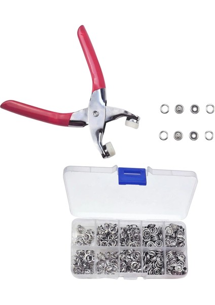 100 Set Metal Snap Düğmeleri Plıer Press Araç Kiti Snaps (Yurt Dışından) fırsatları