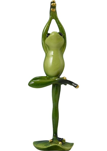 Reçine Yoga Kurbağa Figürleri Yeşil El Sanatları Ev Ağı (Yurt Dışından) fiyatları