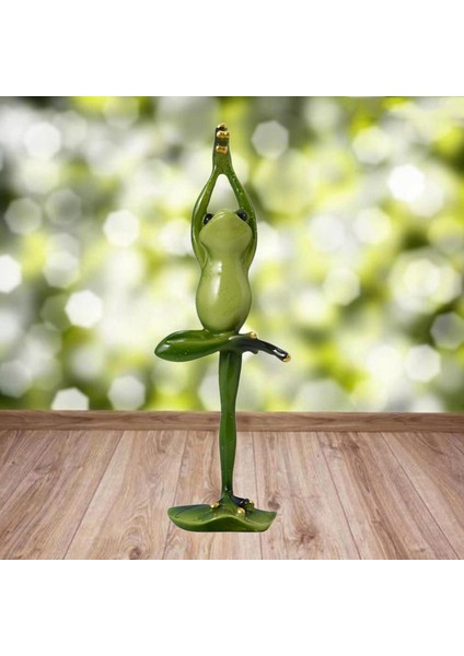 Reçine Yoga Kurbağa Figürleri Yeşil El Sanatları Ev Ağı (Yurt Dışından) fırsatları