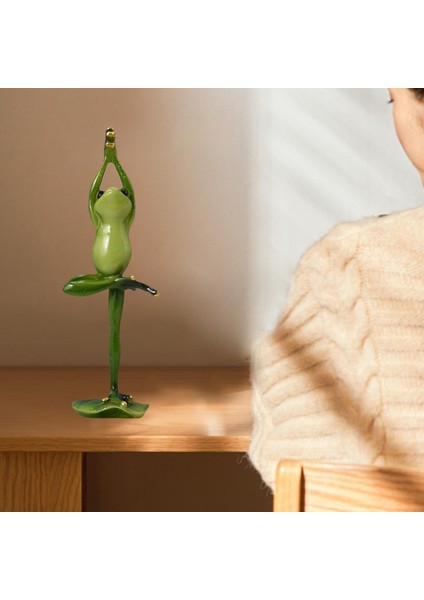 Reçine Yoga Kurbağa Figürleri Yeşil El Sanatları Ev Ağı (Yurt Dışından) indirimleri
