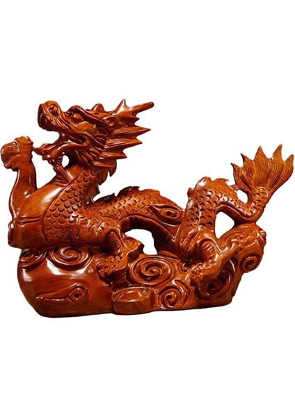 Ahşap Oyma Çin Yılı Heykelcik Fengshui Dekorasyon A (Yurt Dışından) fırsatları