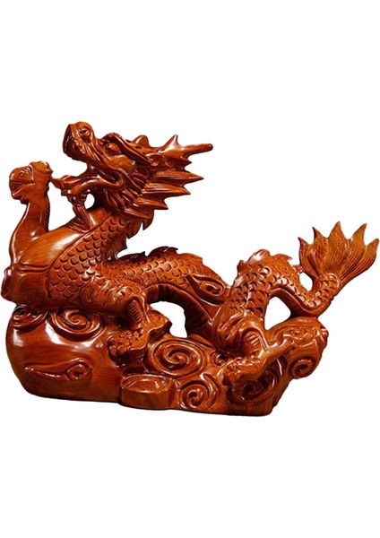 Ahşap Oyma Çin Yılı Heykelcik Fengshui Dekorasyon A (Yurt Dışından) indirimleri