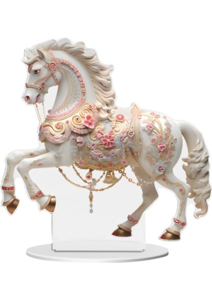 At Şekli Akrilik Iş Figürü Dekoratif Hediye Heykel Heykeli Standı (Yurt Dışından)